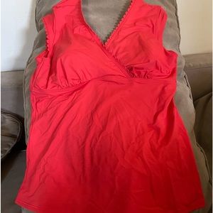 Lands’ End women’s Tankini Top size 12 New with/out tags , Red